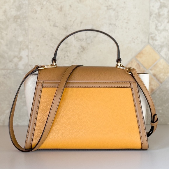 Michael Kors Whitney Medium Flap Shoulder Bag Yellow Multi - Picture 4 of 14